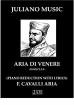 Aria di Venere Doriclea (Piano Reduction with Lyrics) - F. Cavalli
