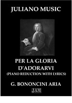 Per la gloria d'adorarvi (Piano Reduction with Lyrics) - G. Bononcini